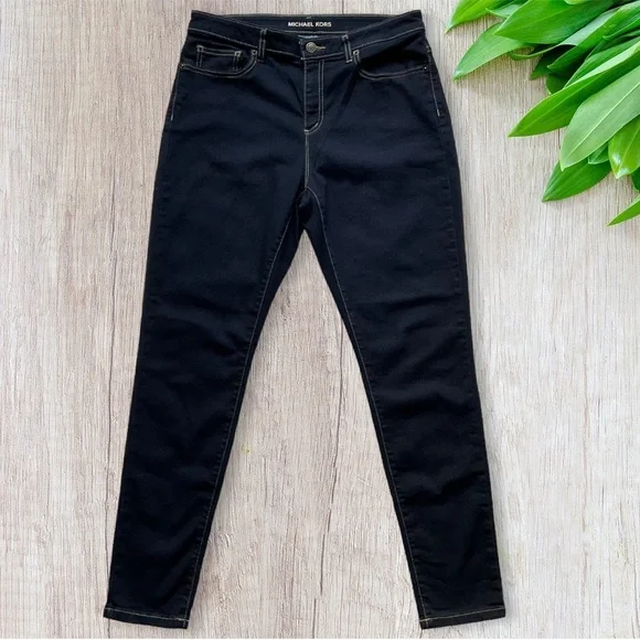 Michael Kors Izzy Skinny Dark Wash Stretch Jeans - Picture 2 of 13